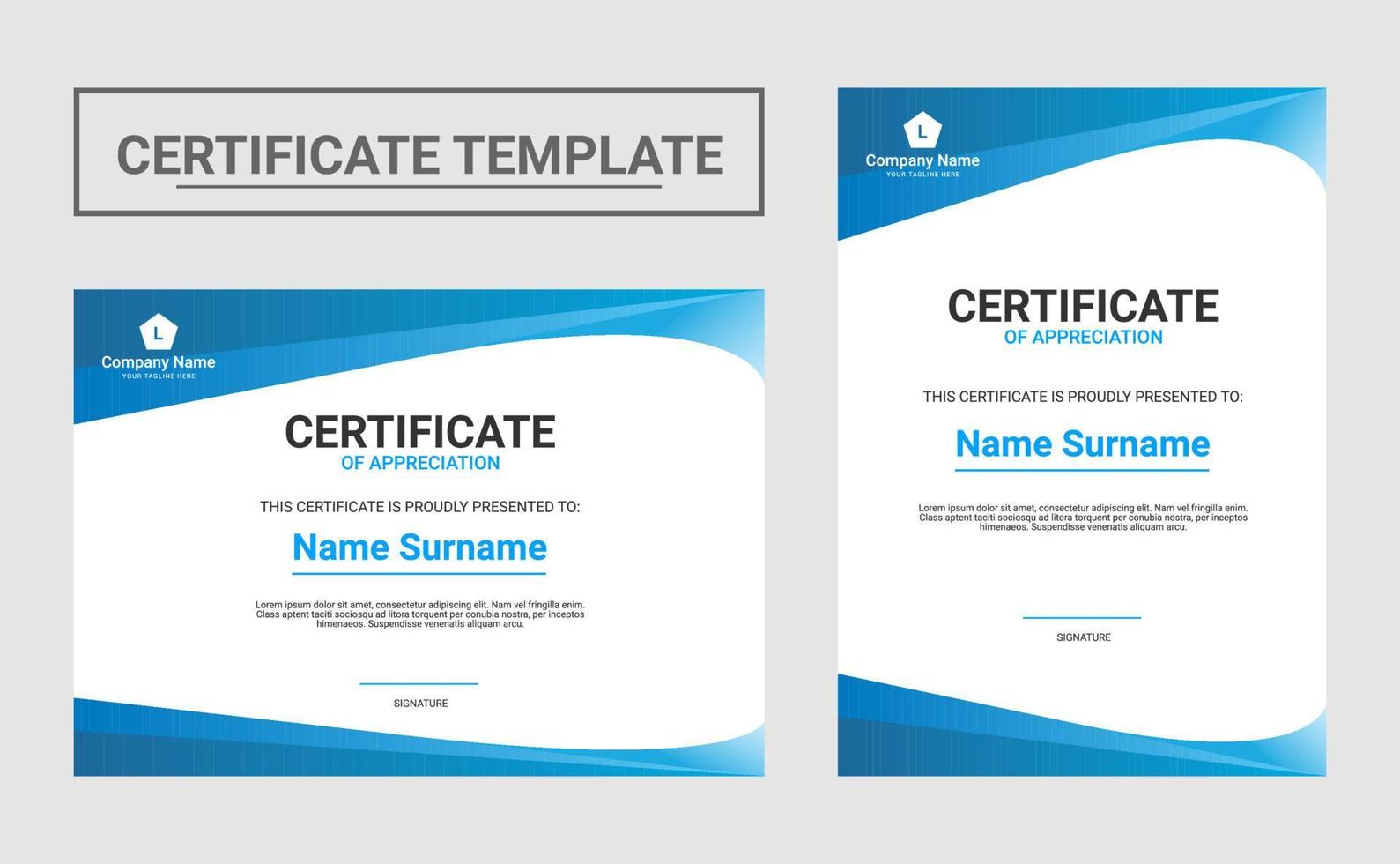 Elegant certificate design template vector