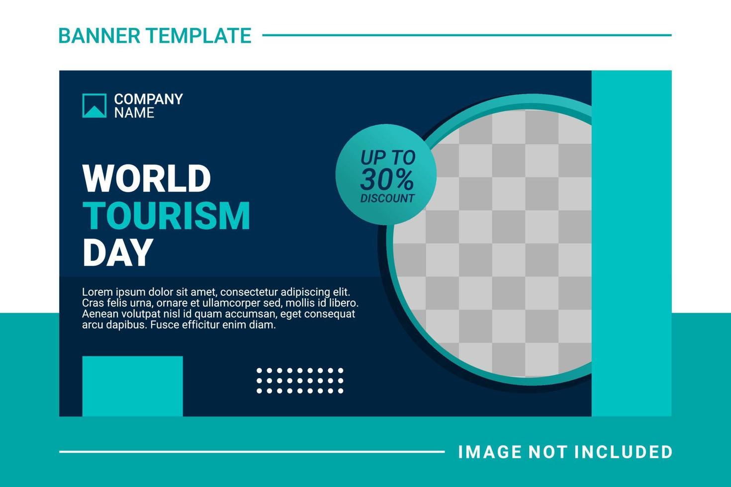 Travel web banner and landing page template vector