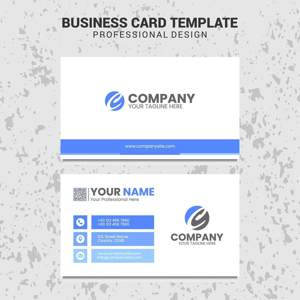 Blue Creative Business Card Template vector