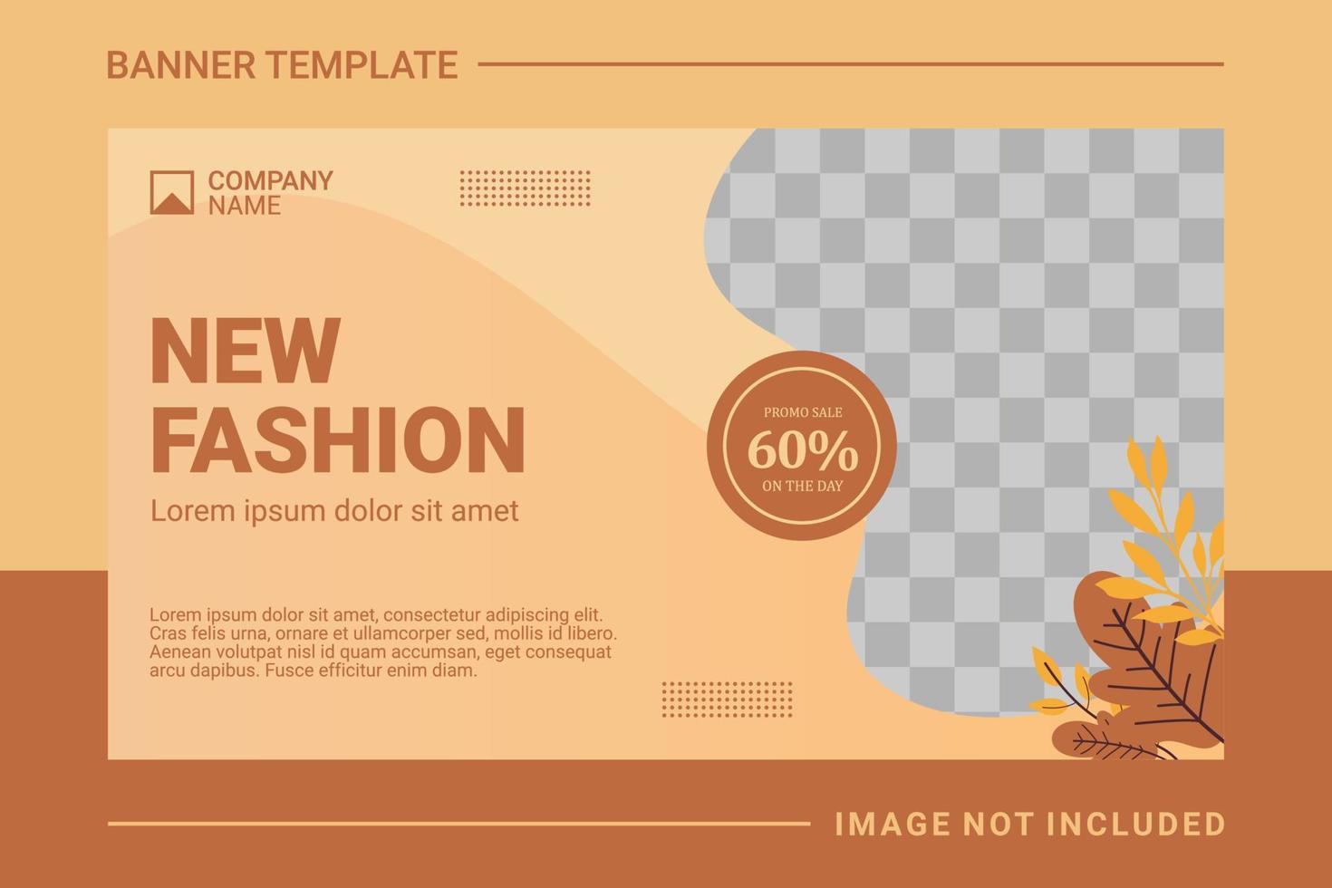 Fashion web banner and landing page template vector
