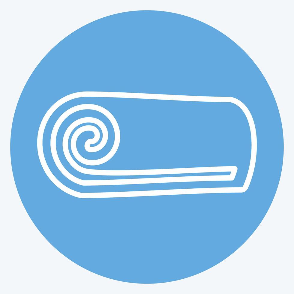 Scented Towel Icon good for education in trendy blue eyes style isolated on soft blue background vector