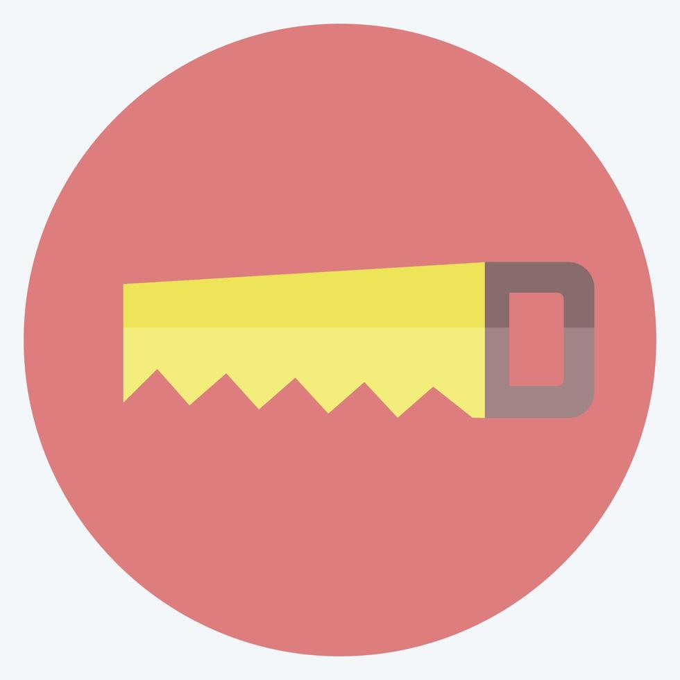 Handsaw Icon in trendy flat style isolated on soft blue background vector