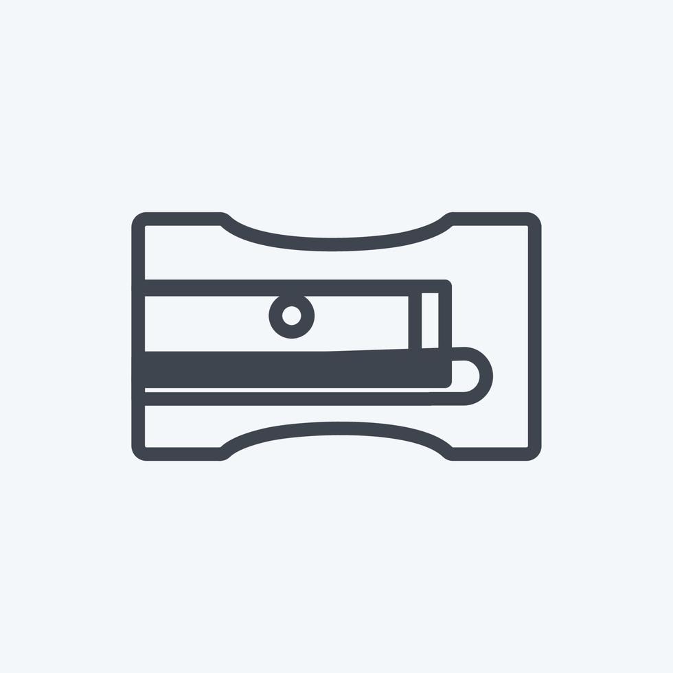 Sharpener Icon in trendy line style isolated on soft blue background vector
