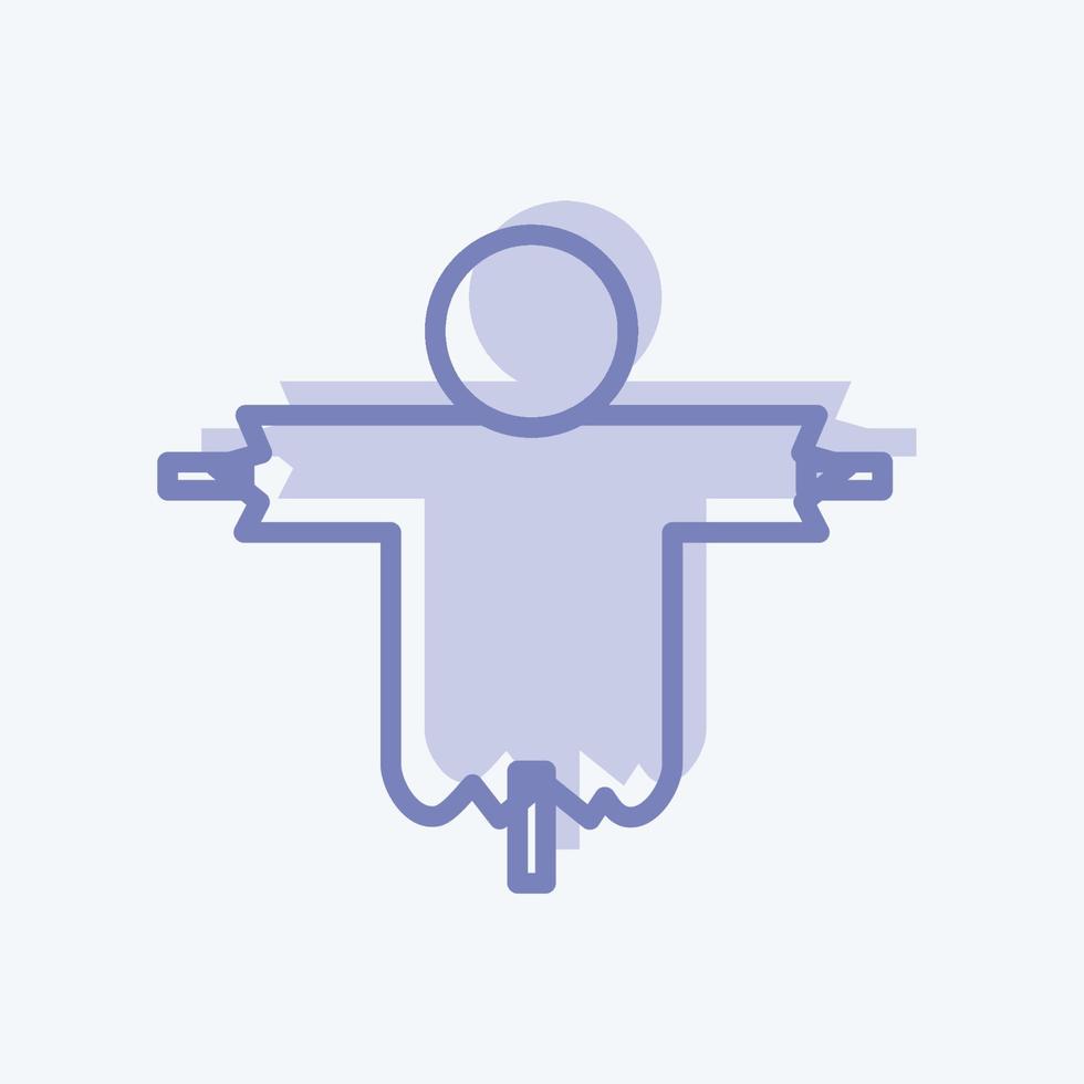 Scare Crow Icon in trendy two tone style isolated on soft blue background vector
