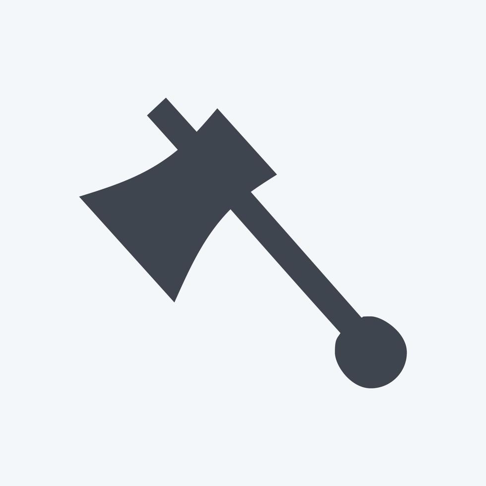 Wood Cutter Icon in trendy glyph style isolated on soft blue background vector