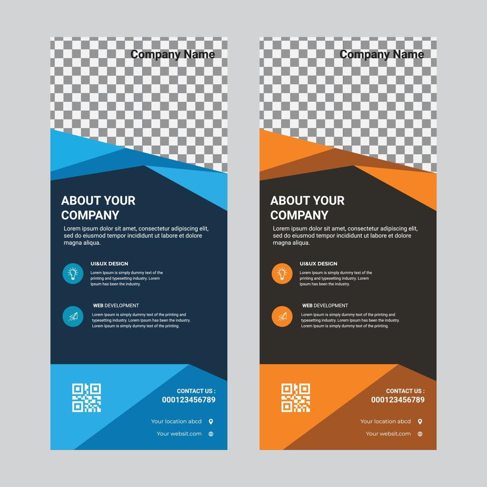 corporate roll up banner vector