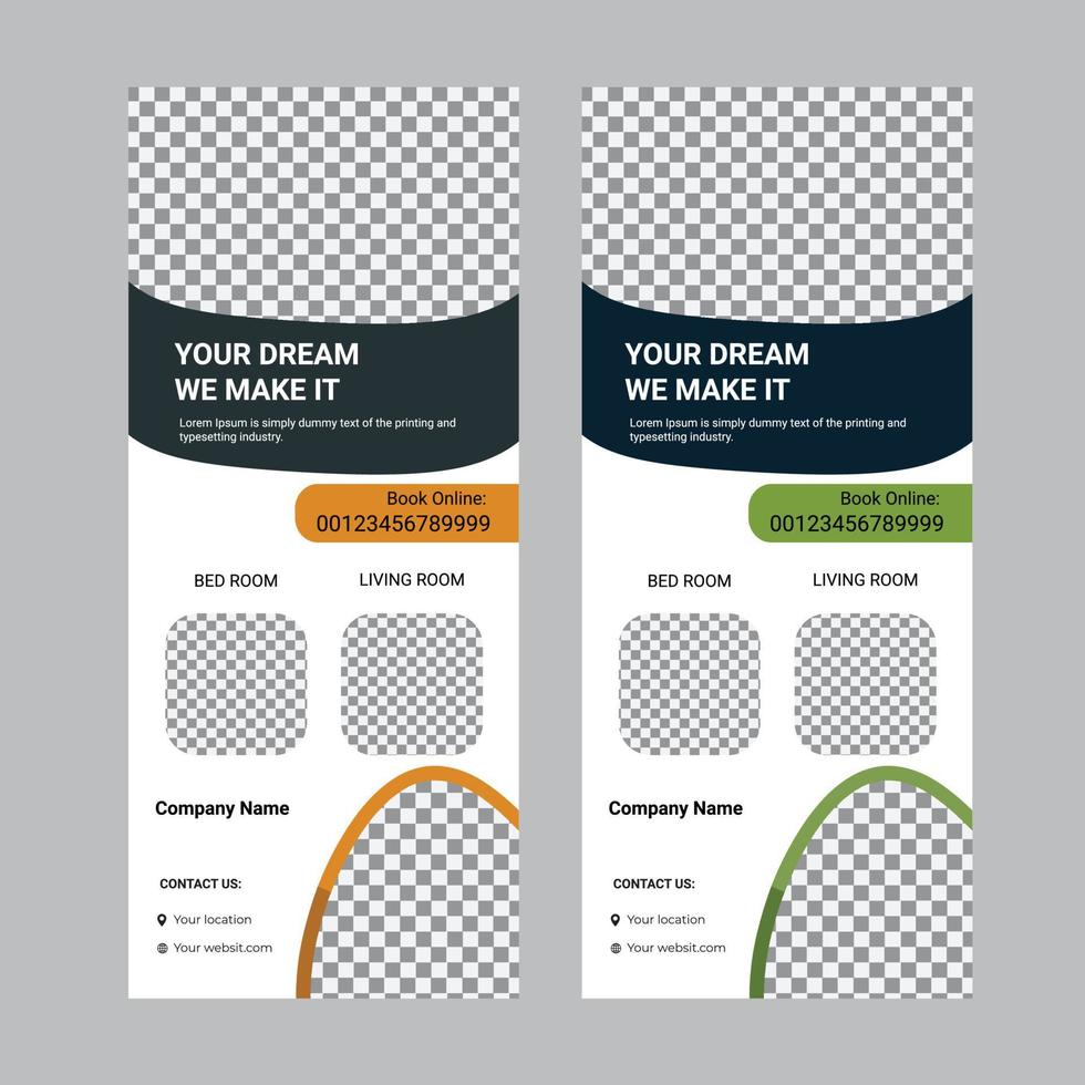 corporate roll up banner vector