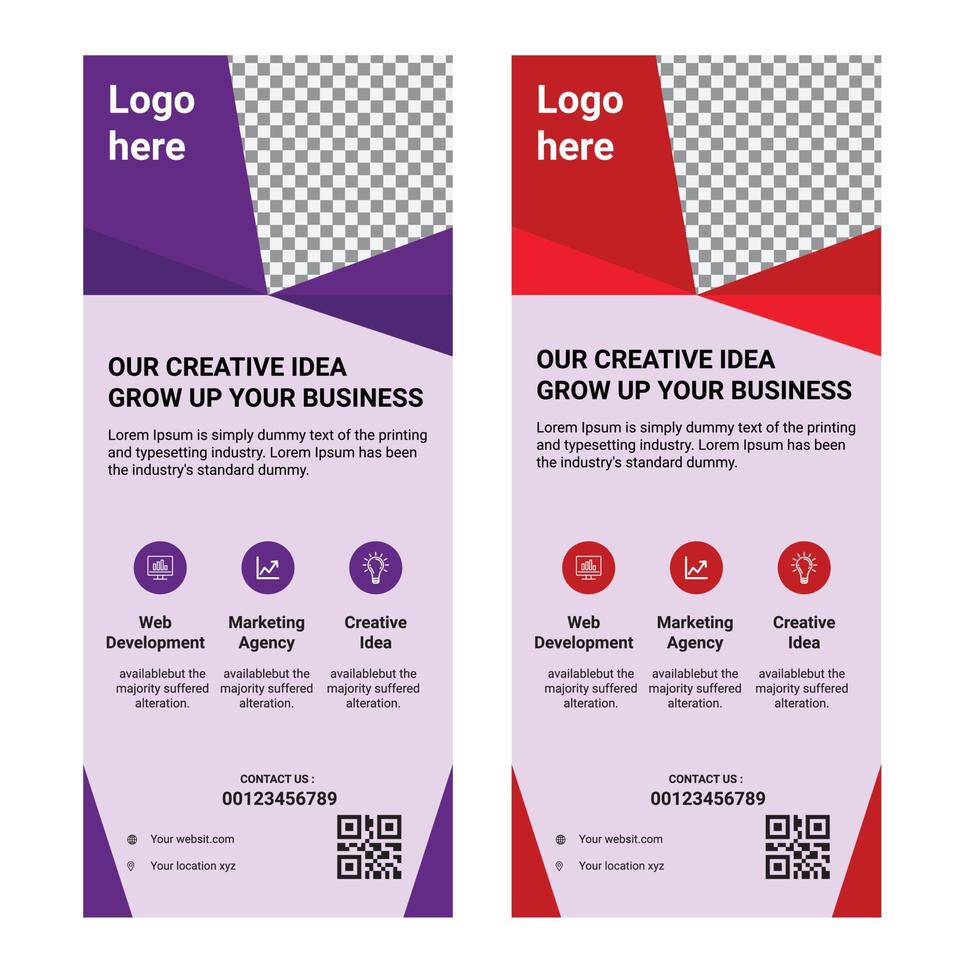 roll up business banner vector