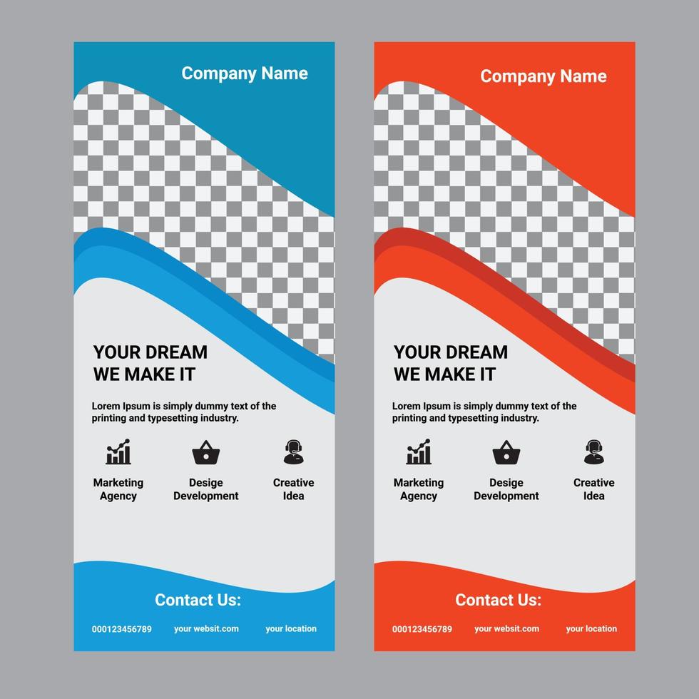 roll up banner design vector