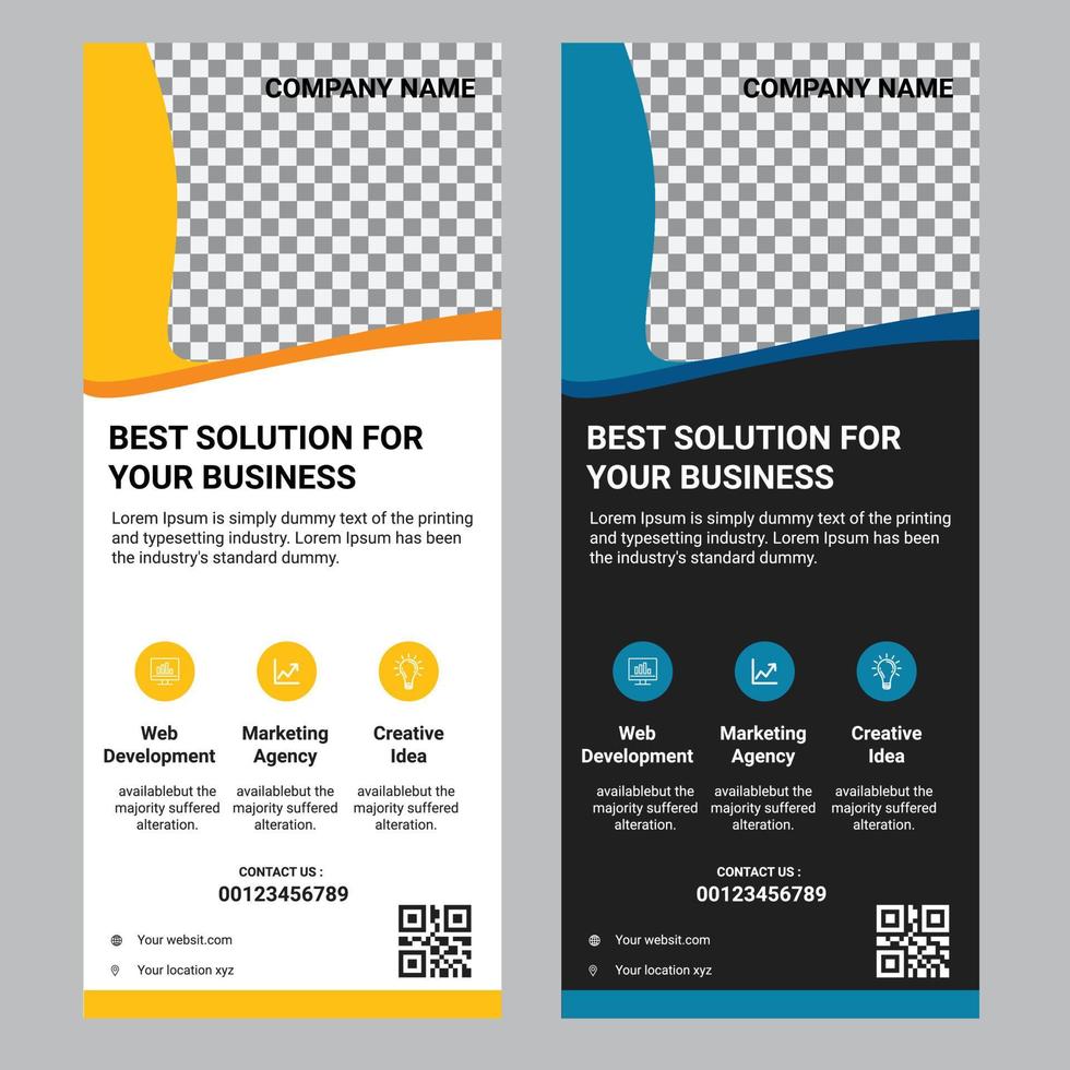 roll up banner design vector