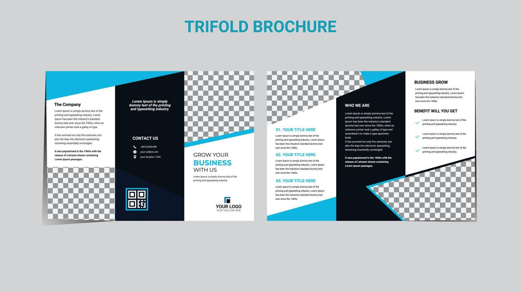 Brochure design, brochure template, creative tri-fold, trend brochure vector