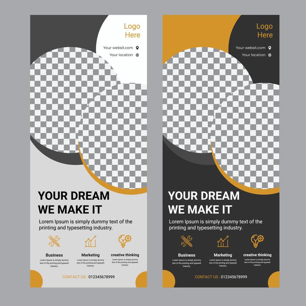 Roll up business banner vector