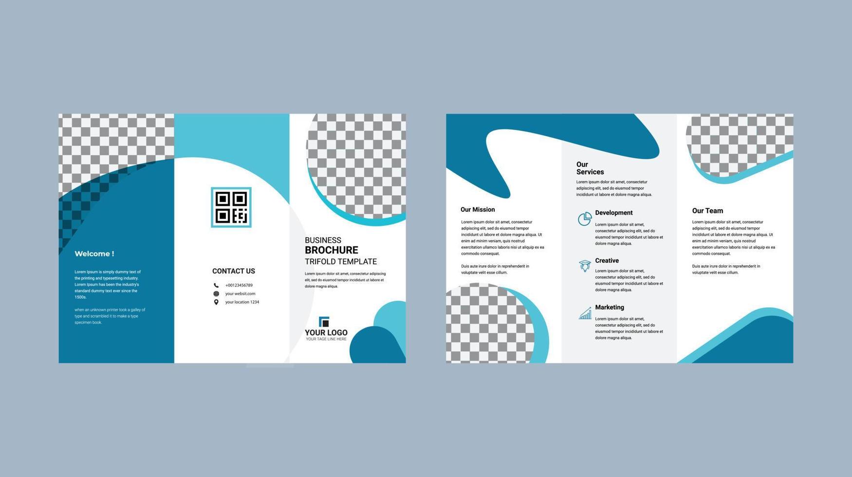 Brochure design, brochure template, creative tri-fold, trend brochure vector