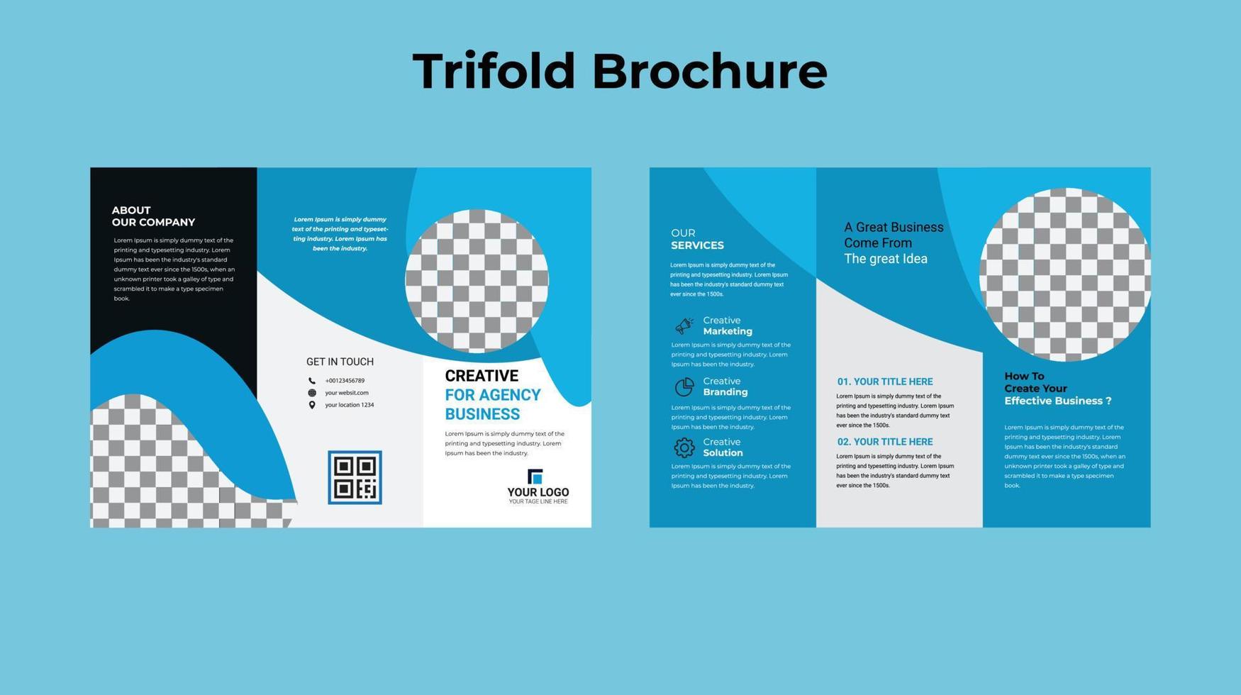 trifold brochure design vector