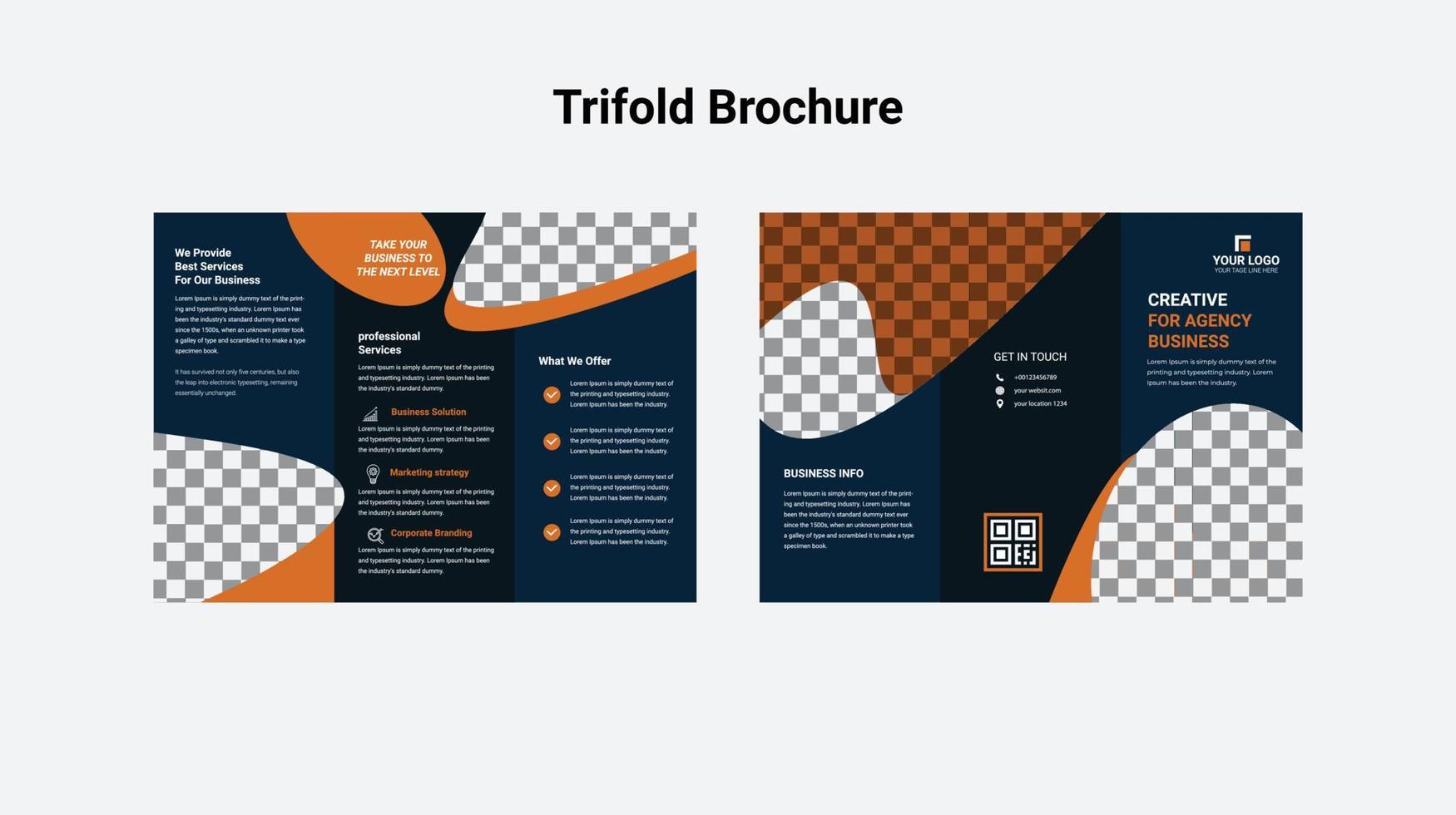 trifold brochure design vector
