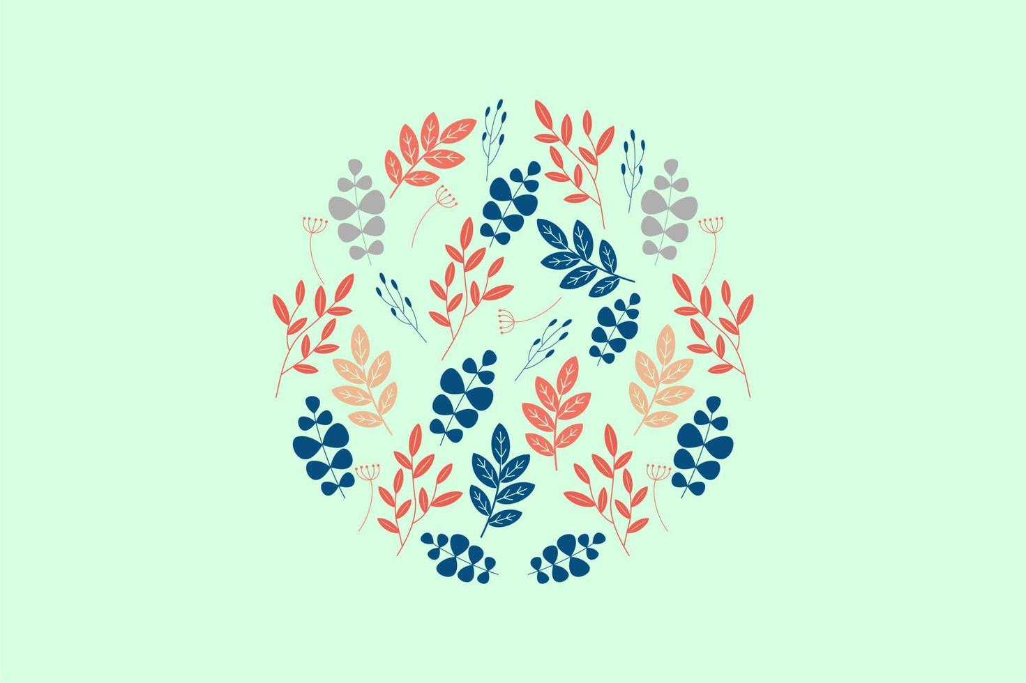 background with floral seamless pattern vector