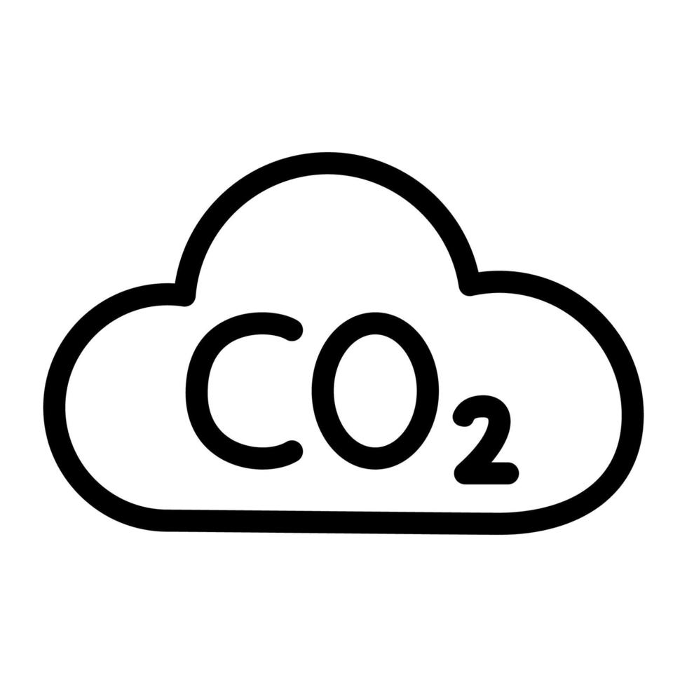 nube de gas co2. icono de co2. reducción de emisiones de gas carbónico vector