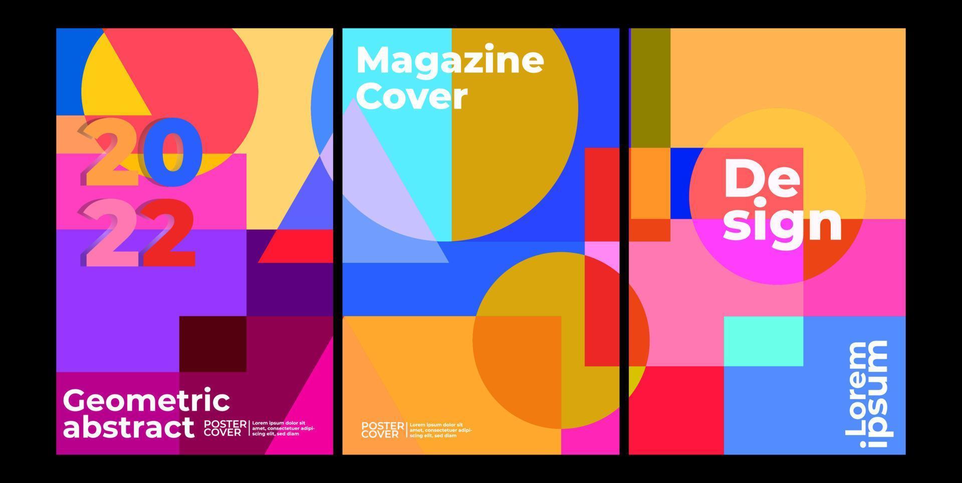 New 2022 Poster and Cover Design Template for Magazine vector