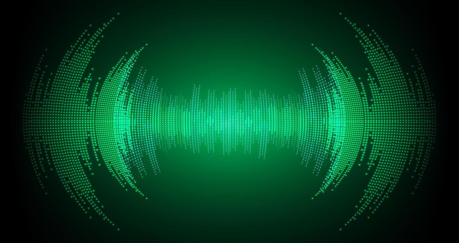 Sound waves oscillating dark light vector