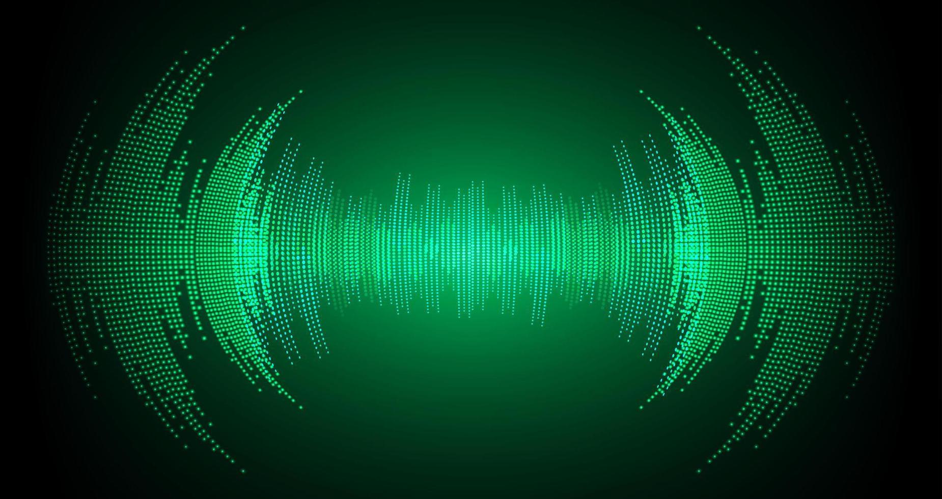 Sound waves oscillating dark light vector