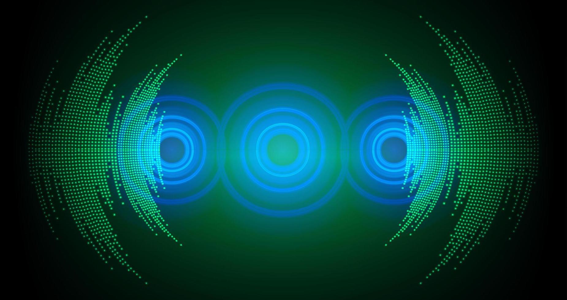 Sound waves oscillating dark light vector