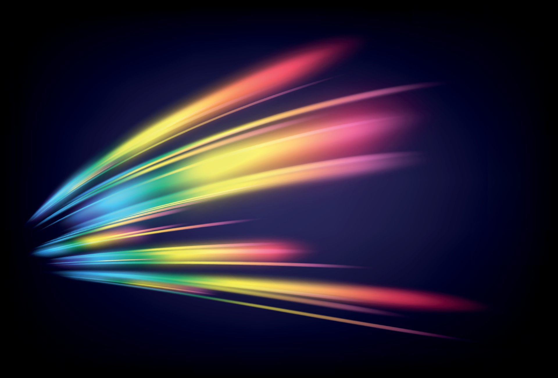 A transparent light leak camera rainbow streak effect. An optical lens