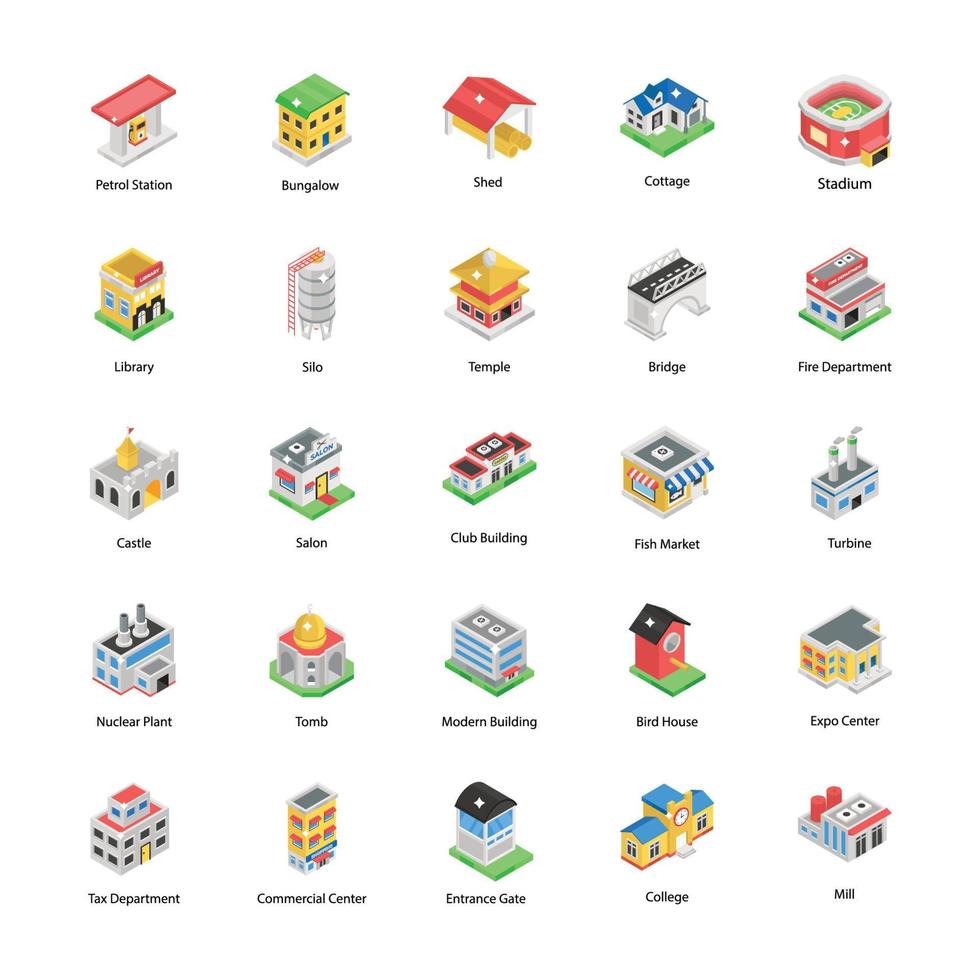 Modern Buildings Concepts vector
