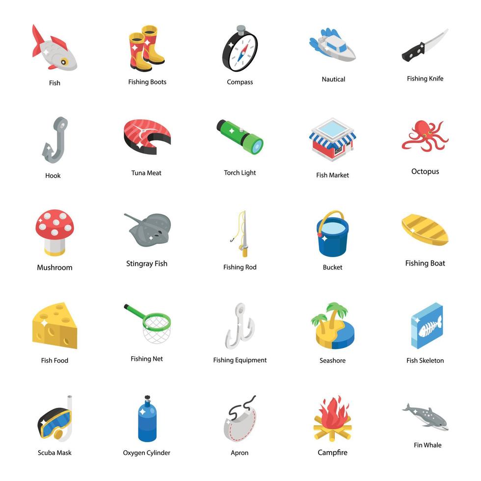 Seashore Accessories Concepts vector