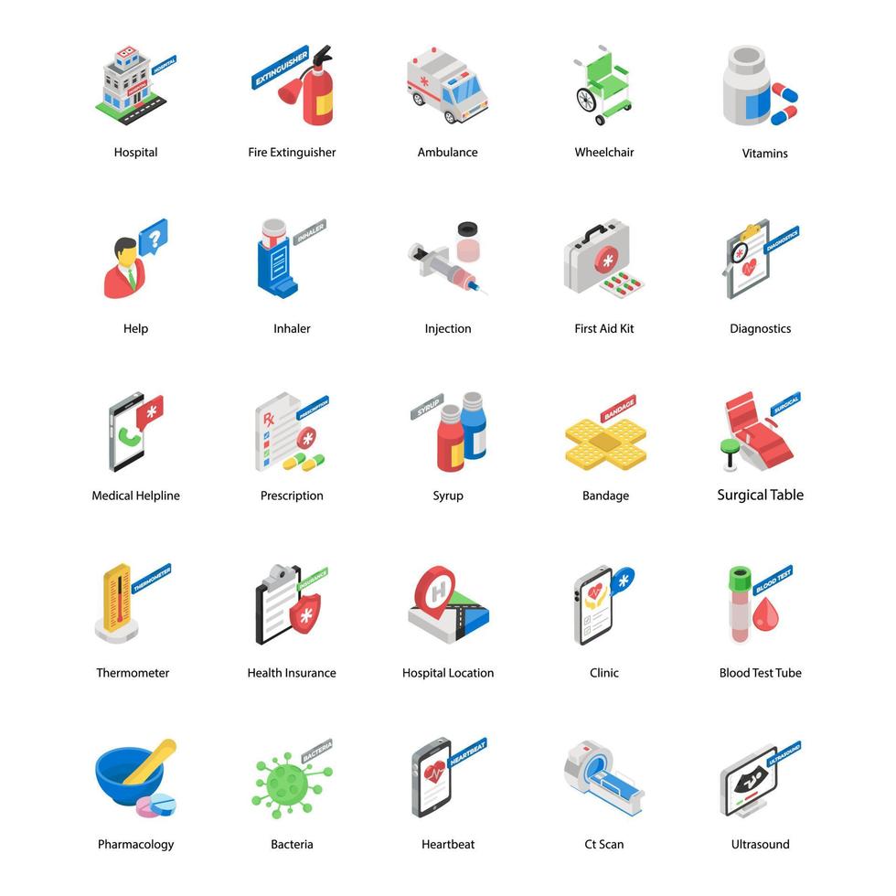 Pack Of Healthcare vector
