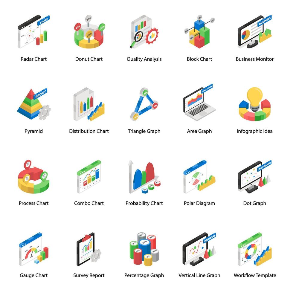 Pack Of Graphs vector
