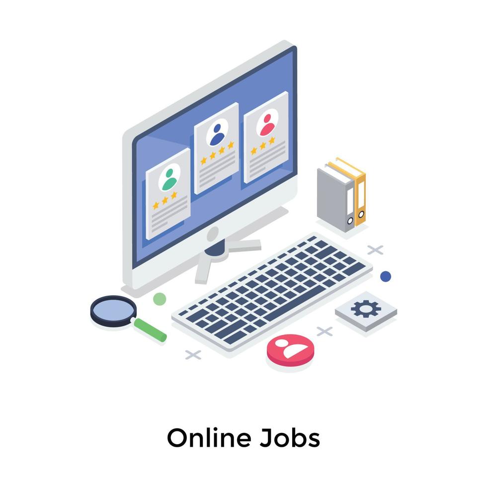 Online Jobs Concepts vector