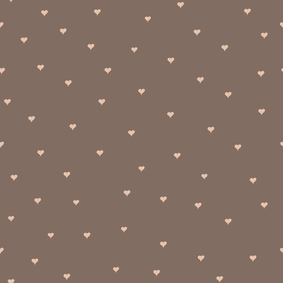 Small hearts on dark background seamless pattern. Cute little hearts in seamless pattern. vector