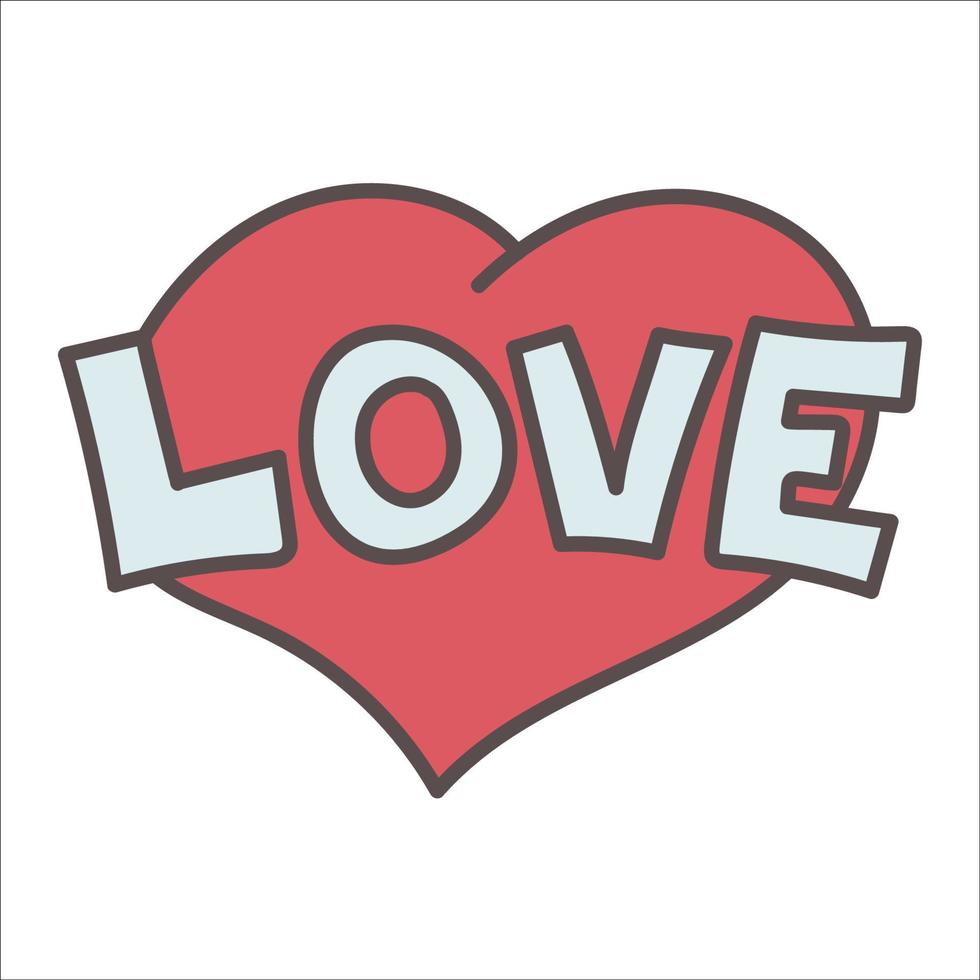 heart text love shape letter vector