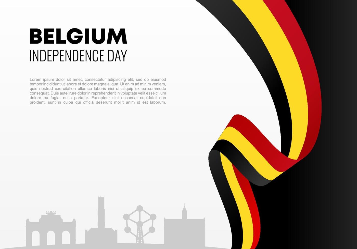 celebración nacional del día de la independencia de bélgica el 21 de julio. vector