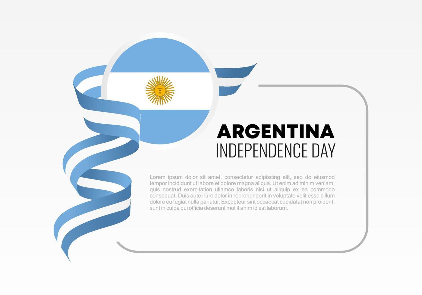 celebración nacional del día de la independencia de argentina el 9 de julio. vector