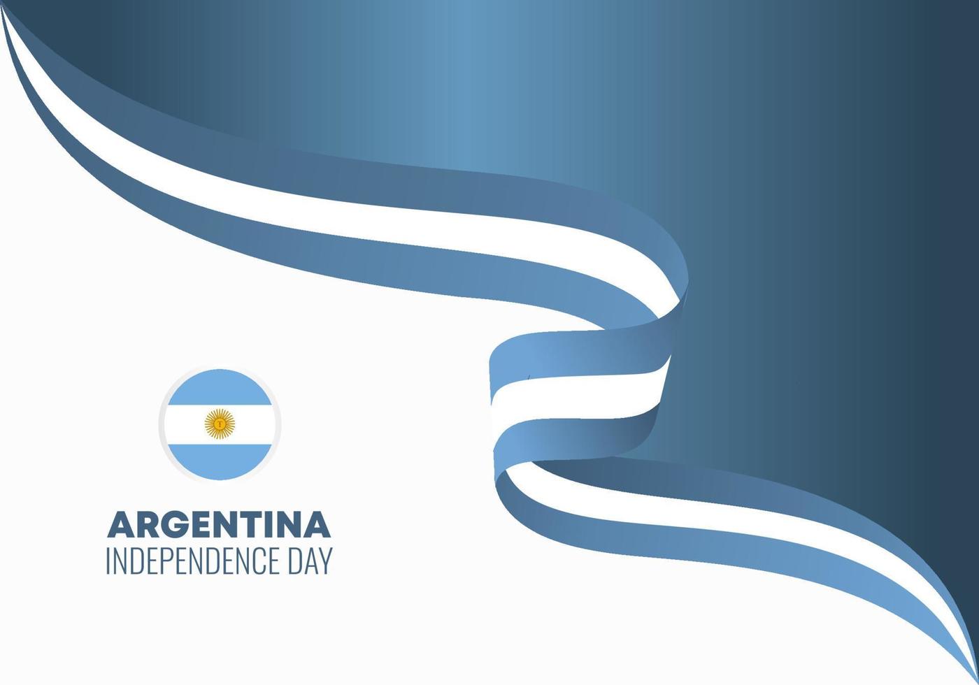 celebración nacional del día de la independencia de argentina el 9 de julio. vector