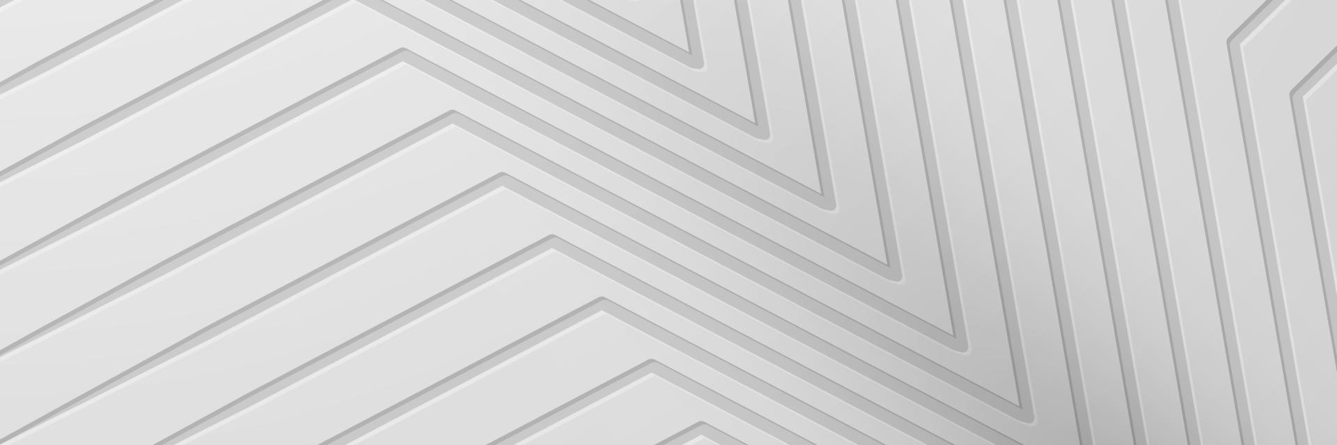 banner Abstract geometric white and gray color background vector illustration.