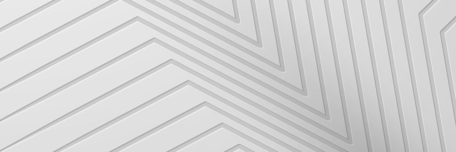 Ilustración de vector de fondo de color blanco y gris geométrico abstracto de banner.