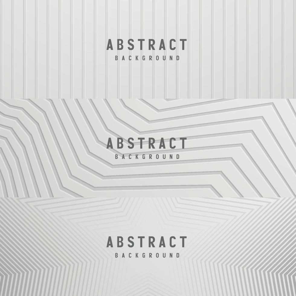 banner Abstract geometric white and gray color background vector illustration.