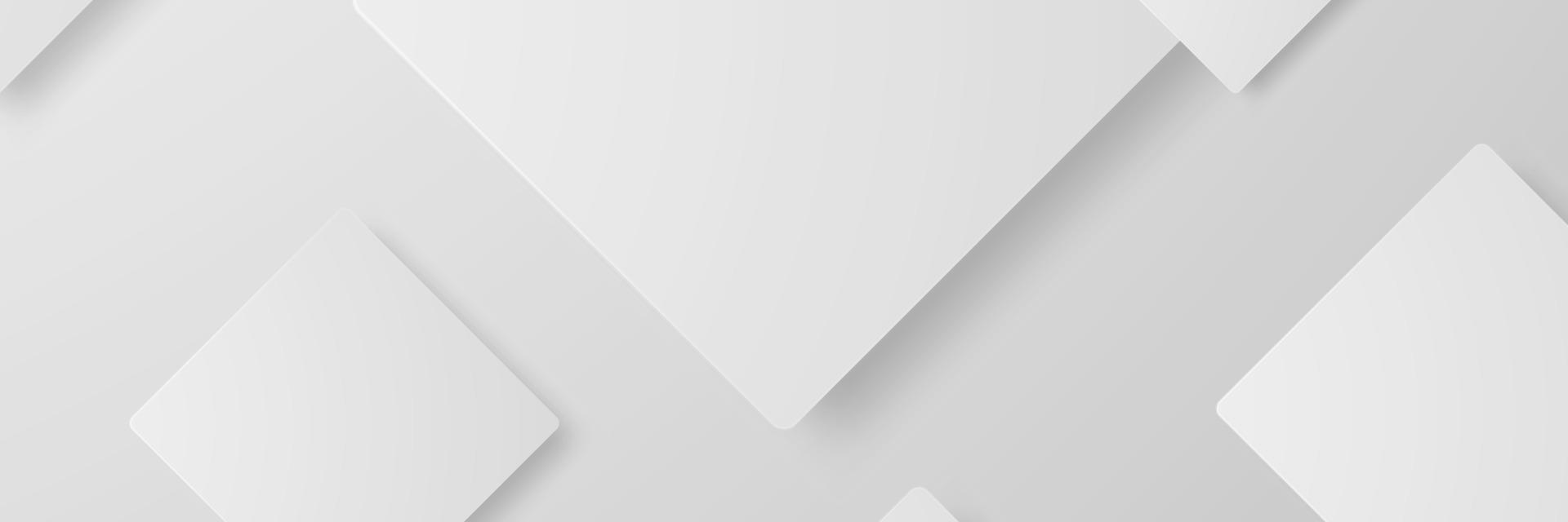 banner Abstract geometric white and gray color background vector illustration.