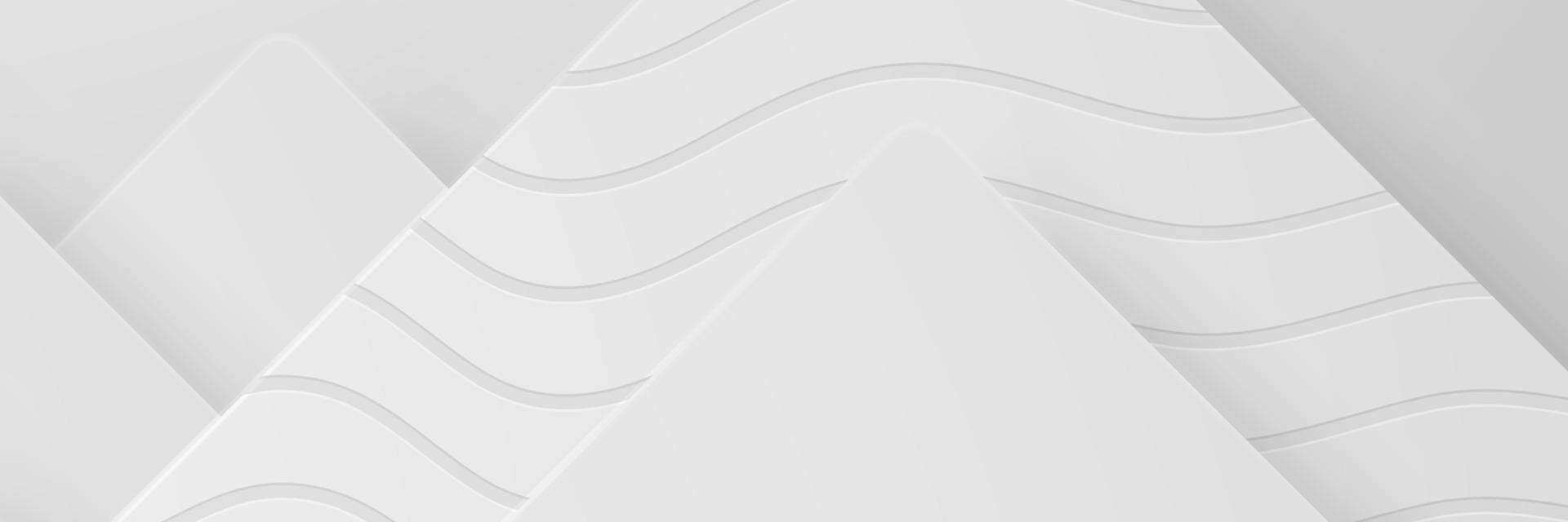 banner Abstract geometric white and gray color background vector illustration.