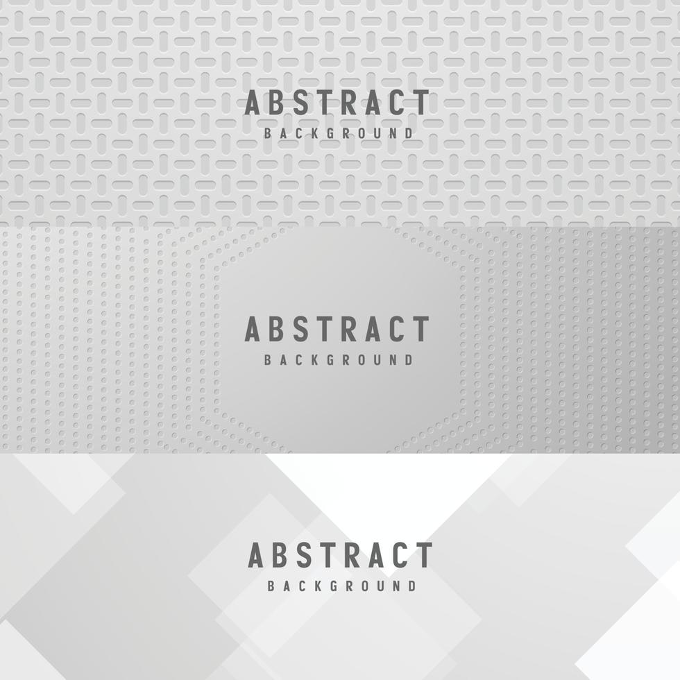 banner Abstract geometric white and gray color background vector illustration.