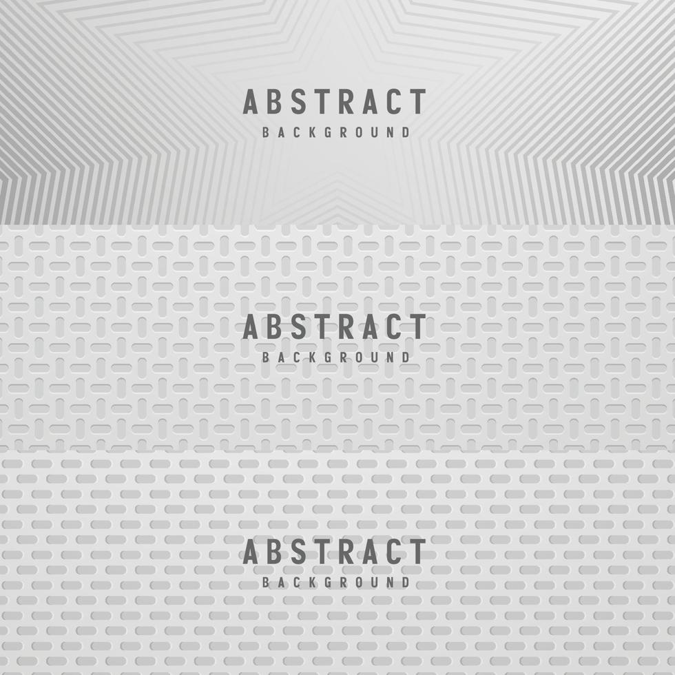 banner Abstract geometric white and gray color background vector illustration.