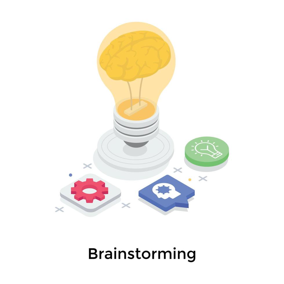 Trendy Brainstorming Conncepts vector