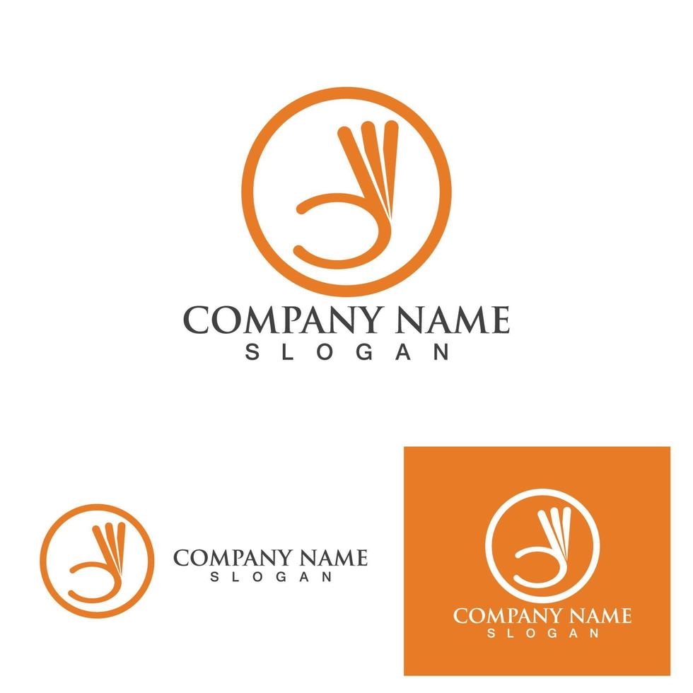 Hand care logo and symbols template vector