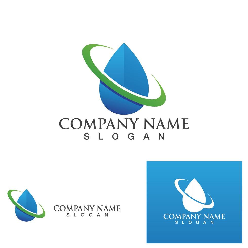 Water drop Logo Template vector