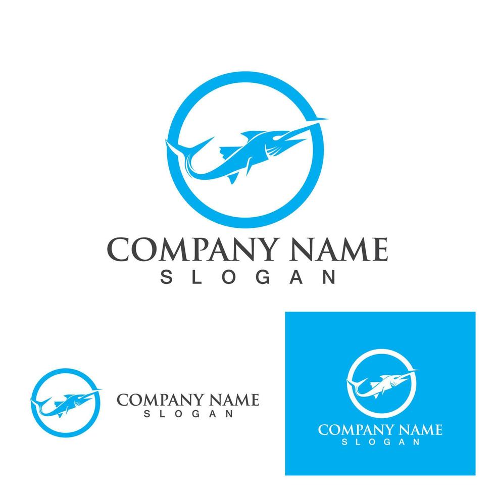 Fish logo template vector