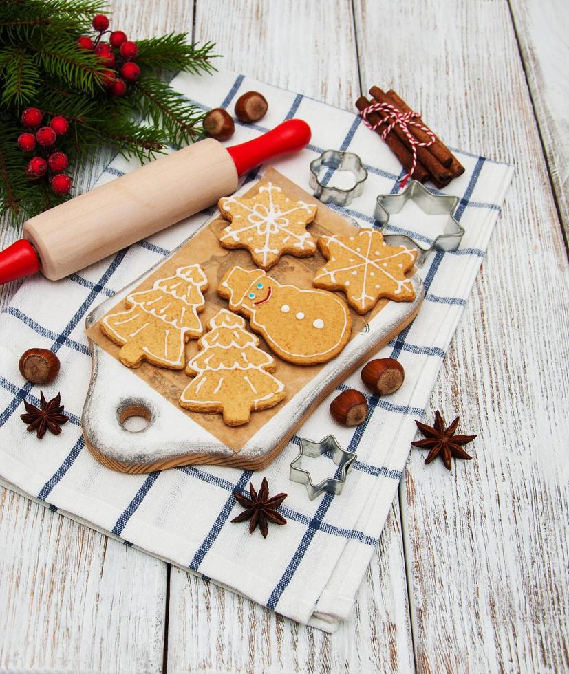 Christmas ginger and honey cookies photo