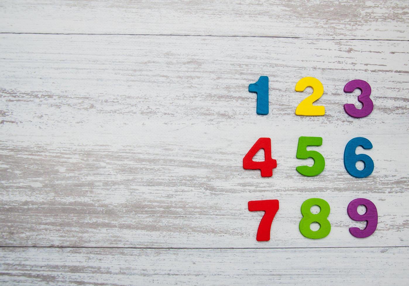 colorful wooden numbers photo