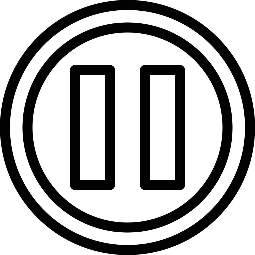 Pause Line Icon vector